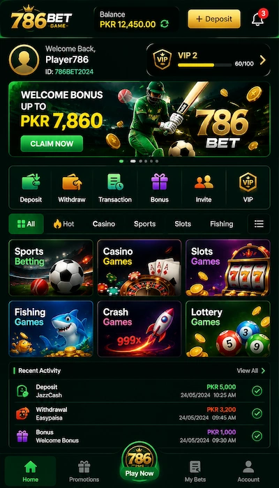 Dashboard image 786 Bet Game